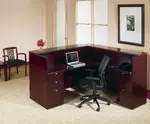 L Shaped Reception Desk with Drawers