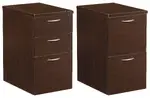 Pair of 2 & 3 Drawer Mobile Pedestals for Office Star Desks