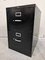 Black Hon 2 Drawer Vertical Legal File Cabinet