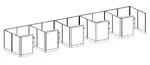 Steelcase Line of 5 Cubicles