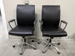 Allseating Black Vinyl Rolling Office Chair