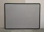 48x36 Quartet Gray Fabric Bulletin Board with Black Plastic Frame