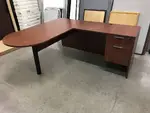 Clearance Cherry L Shaped Penisula Desk