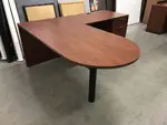 Clearance Cherry L Shaped Penisula Desk