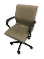 Brown Fabric Steelcase Rolling Office Chairs