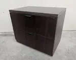 Mahogany Laminate 2 Drawer Lateral Filing Cabinet â€“ 35.25 Inch Wide