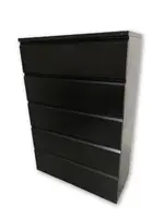 Black 5 Drawer Lateral File Cabinet - 42 Inch Wide