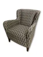 Bernhardt Leaf Pattern Club Chairs