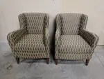 Bernhardt Leaf Pattern Club Chairs