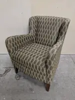 Bernhardt Leaf Pattern Club Chairs