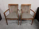 Bernhardt Sandy Brown Guest Chairs with Solid Wood Frame