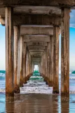 Scripps Pier High Tide - Office Wall Art