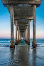 Scripps Pier Low Tide Vertical - Office Wall Art