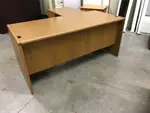 Kimball Solid Wood L-Shaped Desk with Left Return
