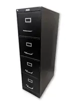 Black Haskell 4 Drawer Vertical File Cabinet 