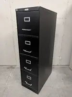 Black Haskell 4 Drawer Vertical File Cabinet 