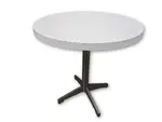 30â€ Round White Laminate Table