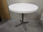 30â€ Round White Laminate Table