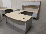 Hon Maple Laminate U-Shape Desk with Hutch