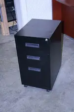  Rolling Black HON File Cabinet