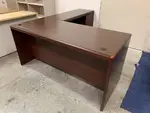 Mahogany Laminate L Shaped Desk