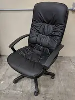 Black Vinyl Rolling Office Chair