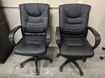 Black Vinyl Rolling Office Chairs