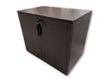 Mahogany Laminate 2 Door Storage Cabinet - 35.5 Inch Wide