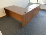 HON Oak Laminate L Shaped Desk