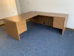 Global Oak Laminate L Shape Desk