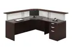 Modern Espresso Reception Desk