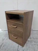 Walnut Laminate Pedestal Drawers