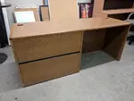 Hon Oak Laminate Credenza Desk with Lateral Storage