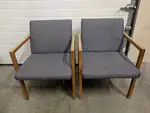 Light Purple Guest Chairs with Wood Frame