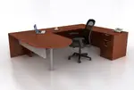 Peninsula Desk with Drawers