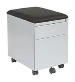 2 Drawer Mobile Pedestal with Cushion Top