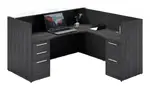 L Shaped Reception Desk with Drawers