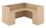 L Shaped Reception Desk with Drawers