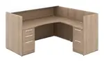 L Shaped Reception Desk with Drawers