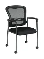 Rolling Mesh Back Stacking Chair