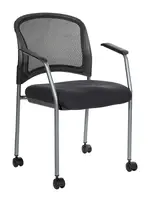 Rolling Mesh Back Stacking Chair