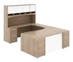 U Shaped Desk with Hutch