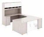 U Shaped Desk with Hutch