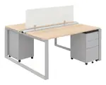 2 Person Workstation with Acrylic Panel