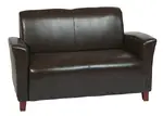 Leather Waiting Room Loveseat