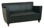 Leather Waiting Room Loveseat