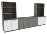 Credenza Wall Unit with Open Shelf Storage