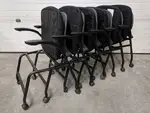Black Nesting Guest Chairs with Casters