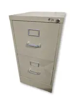 Tan 2 Drawer Vertical File Cabinet