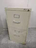 Tan 2 Drawer Vertical File Cabinet